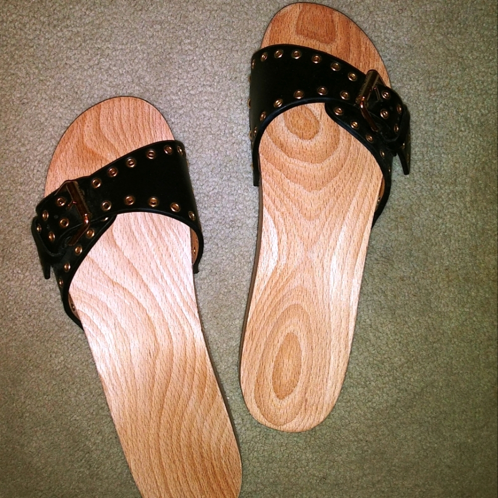Isabel Marant Wooden Slides Clog Sandals